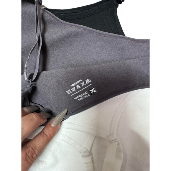 Lot of 3 Waist Trimming Tank Tops Gray White Black Size 3XL - Picture 2 of 6